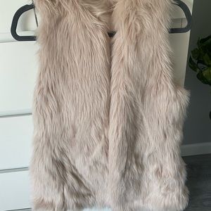 Gap fur vest light pink
